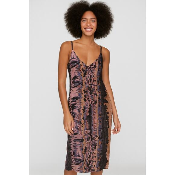 Johnny Was Multicolor Velvet Silk Blend Whimsygoth Artsy Tank Midi Dress Size S - Picture 1 of 7